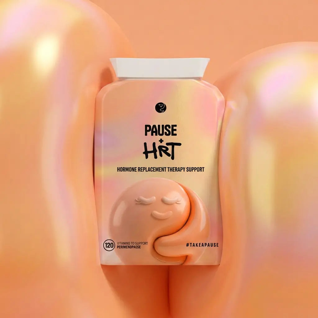 PAUSE+ HRT - Hormone Replacement Therapy Support, Perimenopause Regulation, Bone Health & Energy Boost
